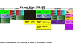 PLANNING SAISON 2019 - 2020